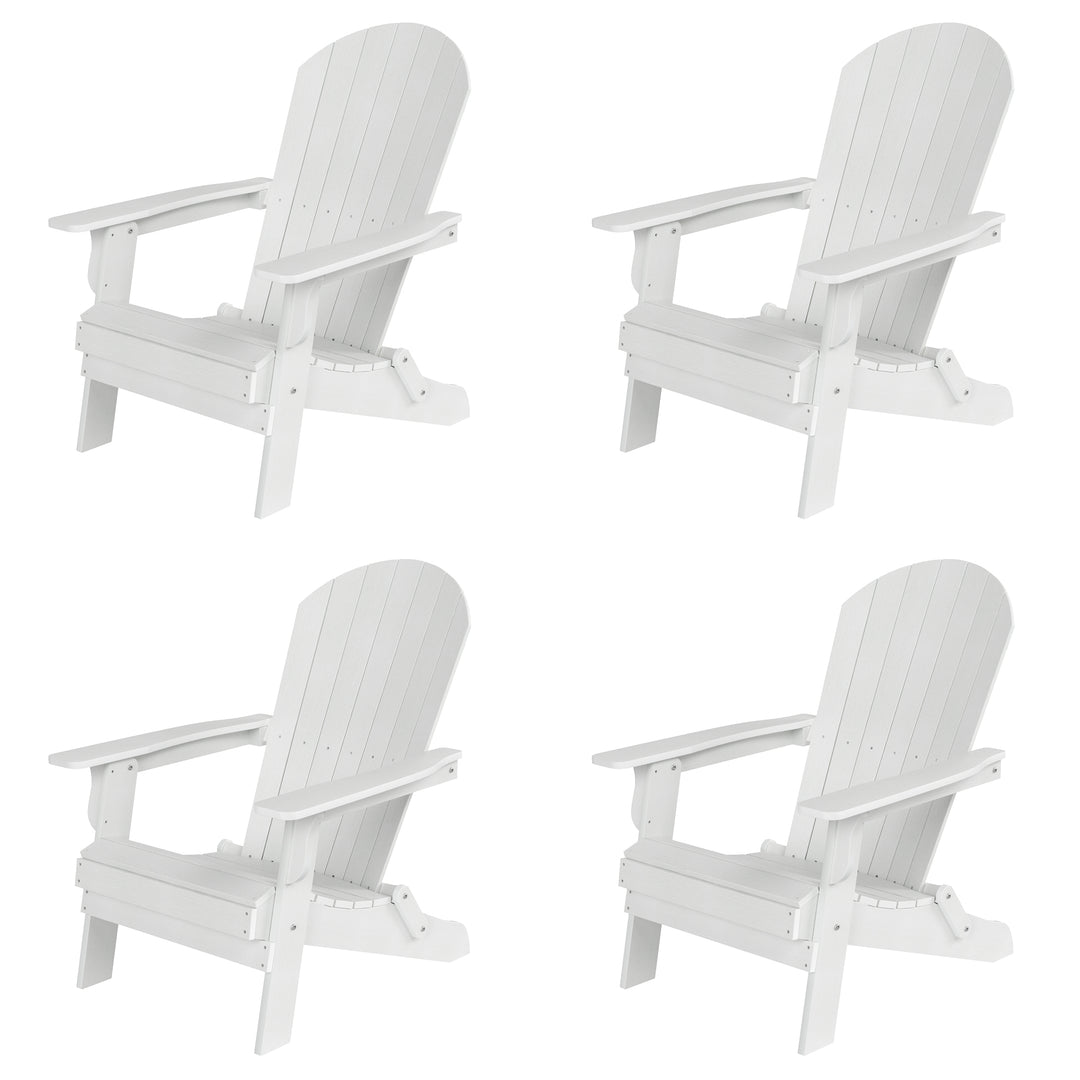 Tuscany HIPS Outdoor Folding Adirondack Chair (Set of 4)