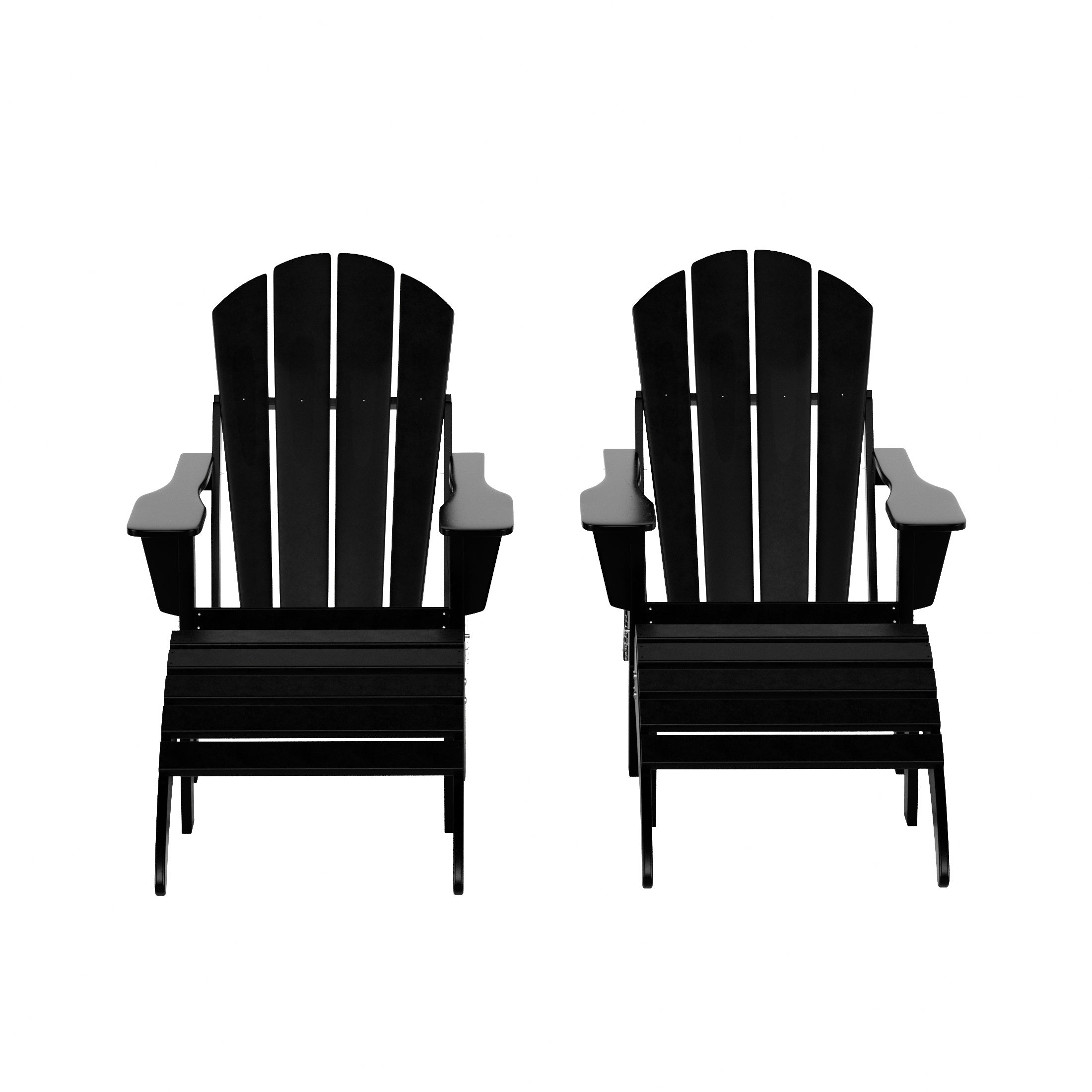 Malibu 4-Piece set classic Adirondack chairs with ottoman (2 seater)