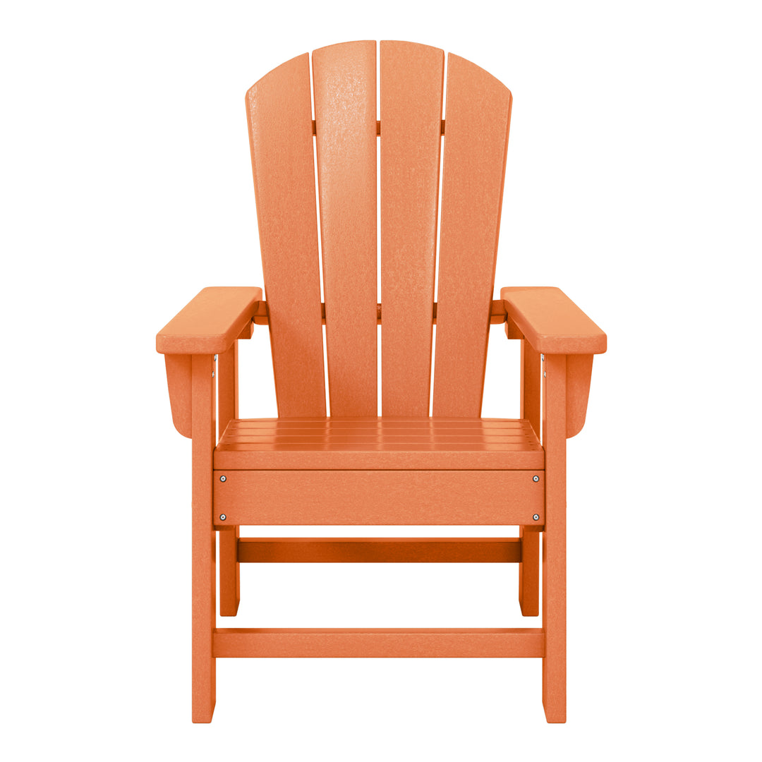 Malibu Kids Outdoor HDPE Adirondack Plastic Patio Chair