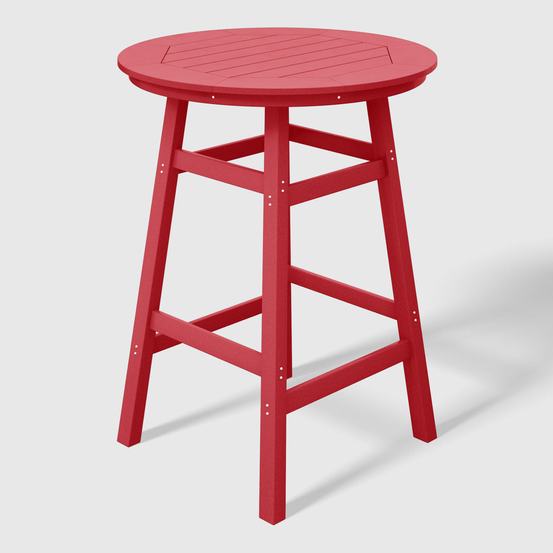 Malibu Outdoor 35" HDPE Round Patio Bar Height Table