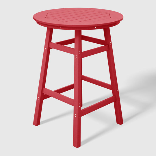 Malibu Outdoor 35" HDPE Round Patio Bar Height Table