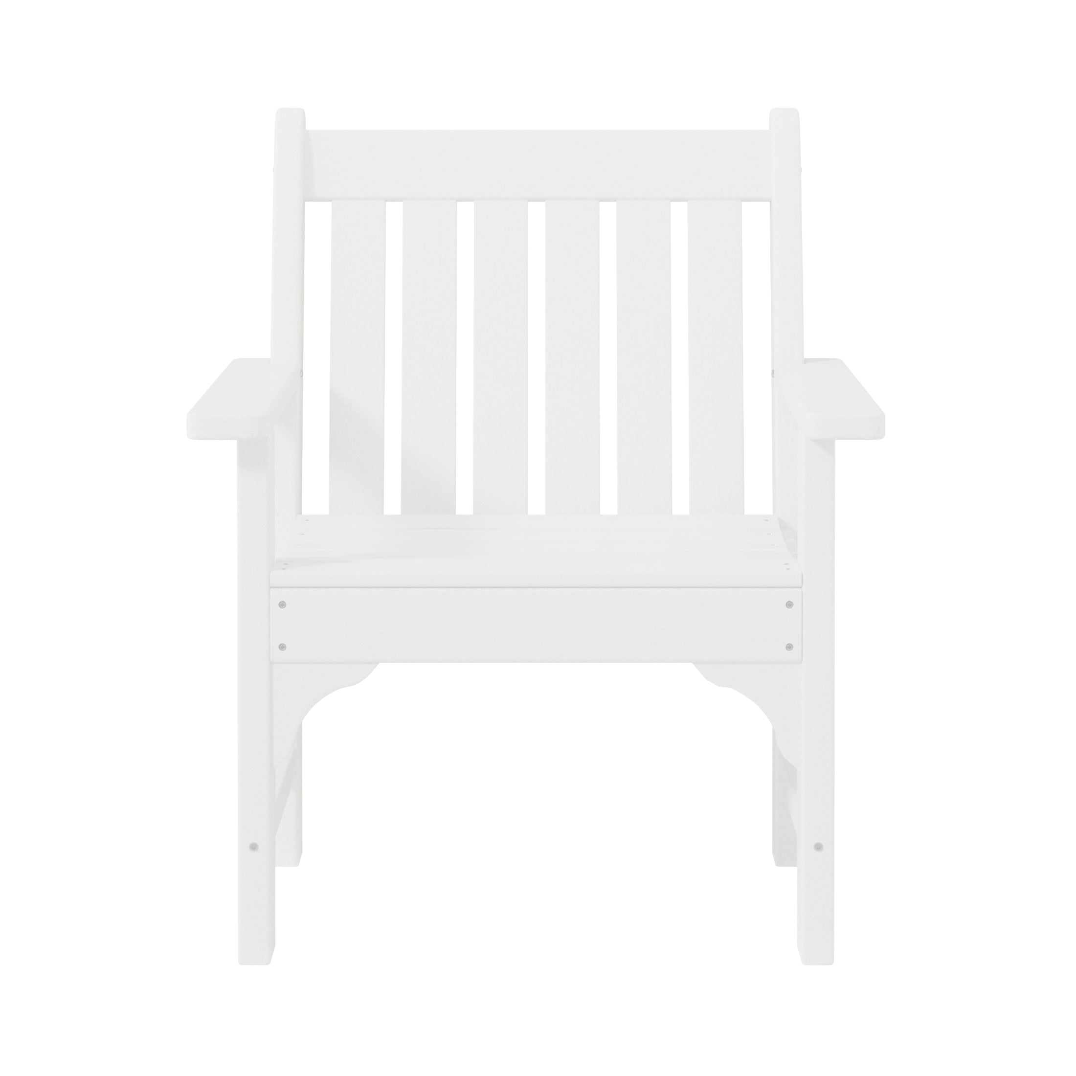 Malibu Outdoor Patio 3-Piece HDPE Adirondack Garden Chairs with Square Adirondack Side Table Set