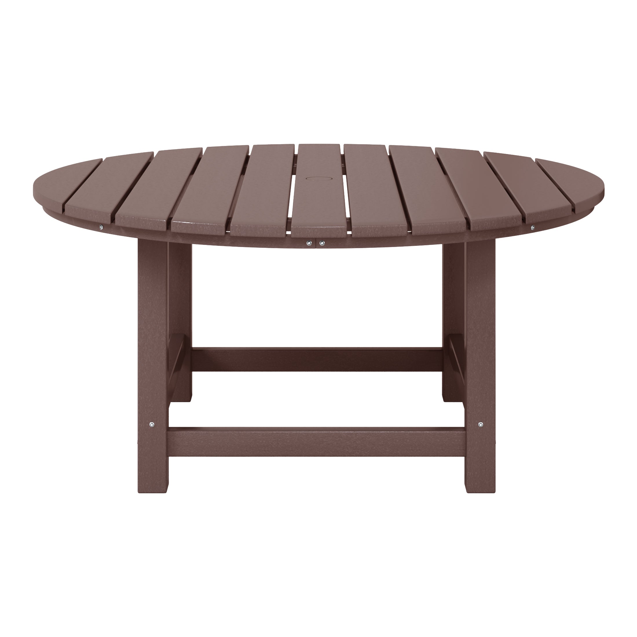 Malibu Low Outdoor HDPE Round Patio Coffee Table