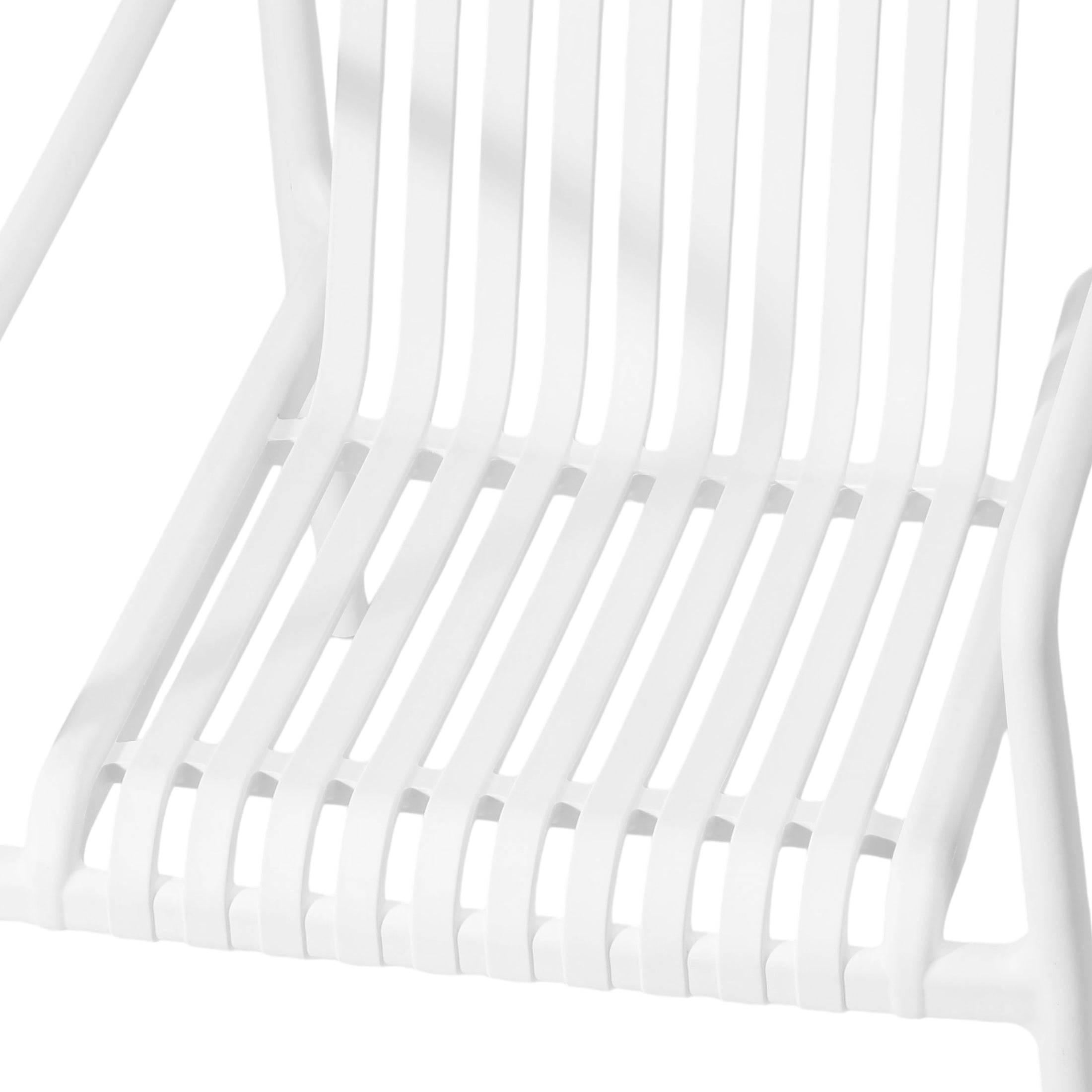 Playa Outdoor Modern Stackable Plastic Patio Club Armchairs (Set of 2)