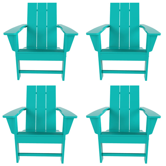 Ashore Modern Outdoor Folding Adirondack Chair (Set of 4)