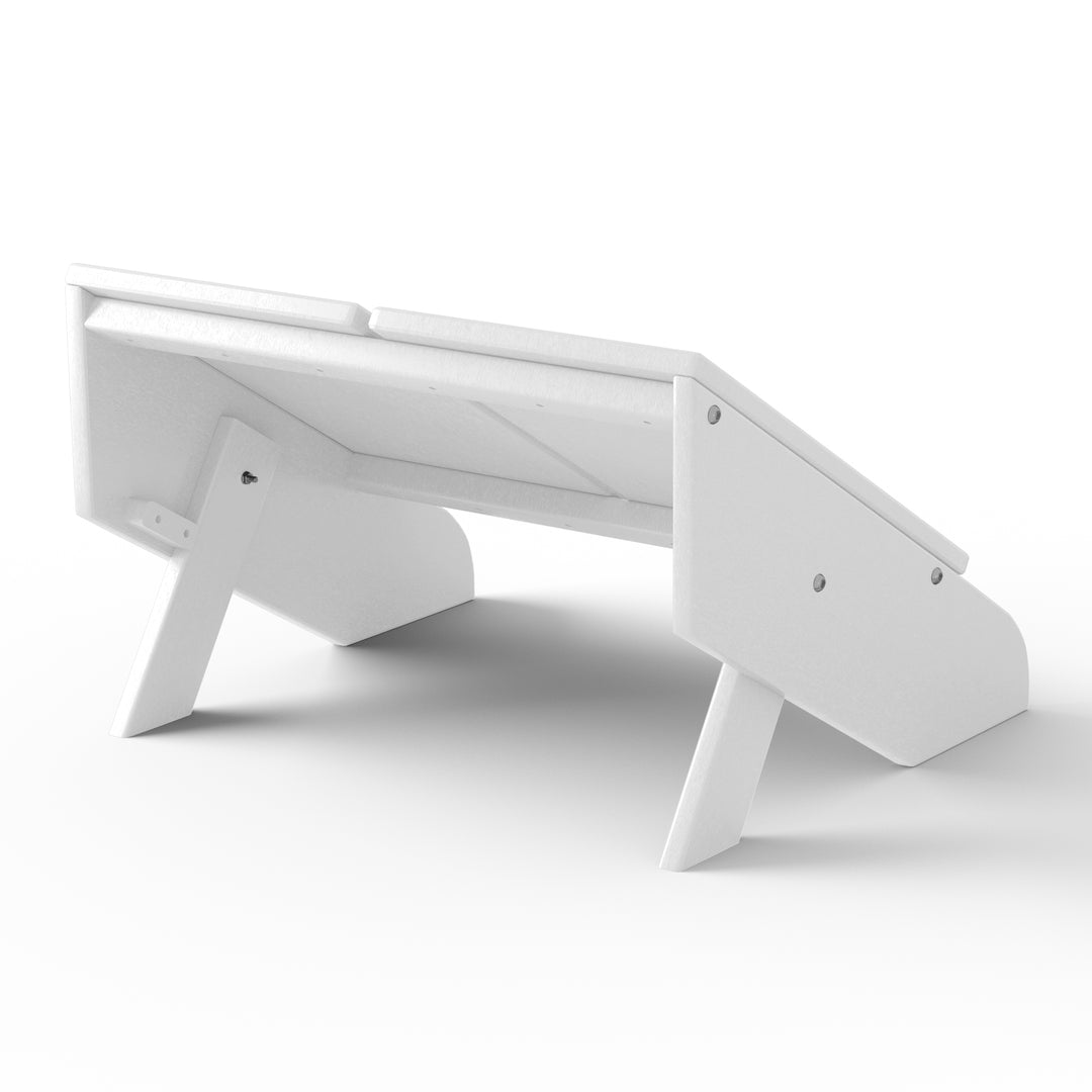 Riviera Modern HDPE Plastic Folding Patio Adirondack Ottoman