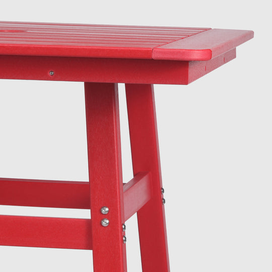 Malibu 30" Square Outdoor Patio Bistro Bar Table With Umbrella Hole