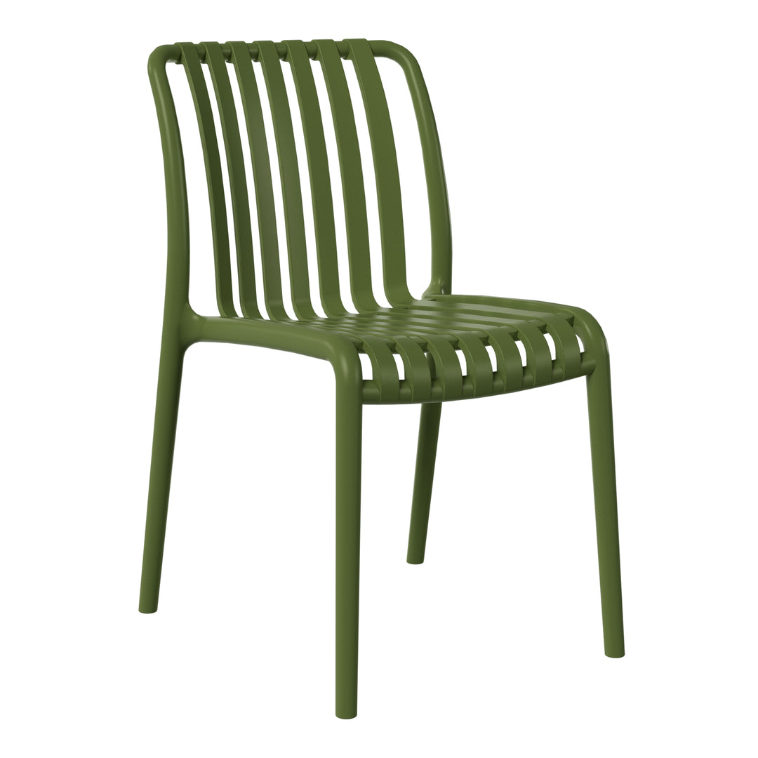 Playa 3-Piece Outdoor Patio Bistro Balcony Furniture Set With Stackable Chairs