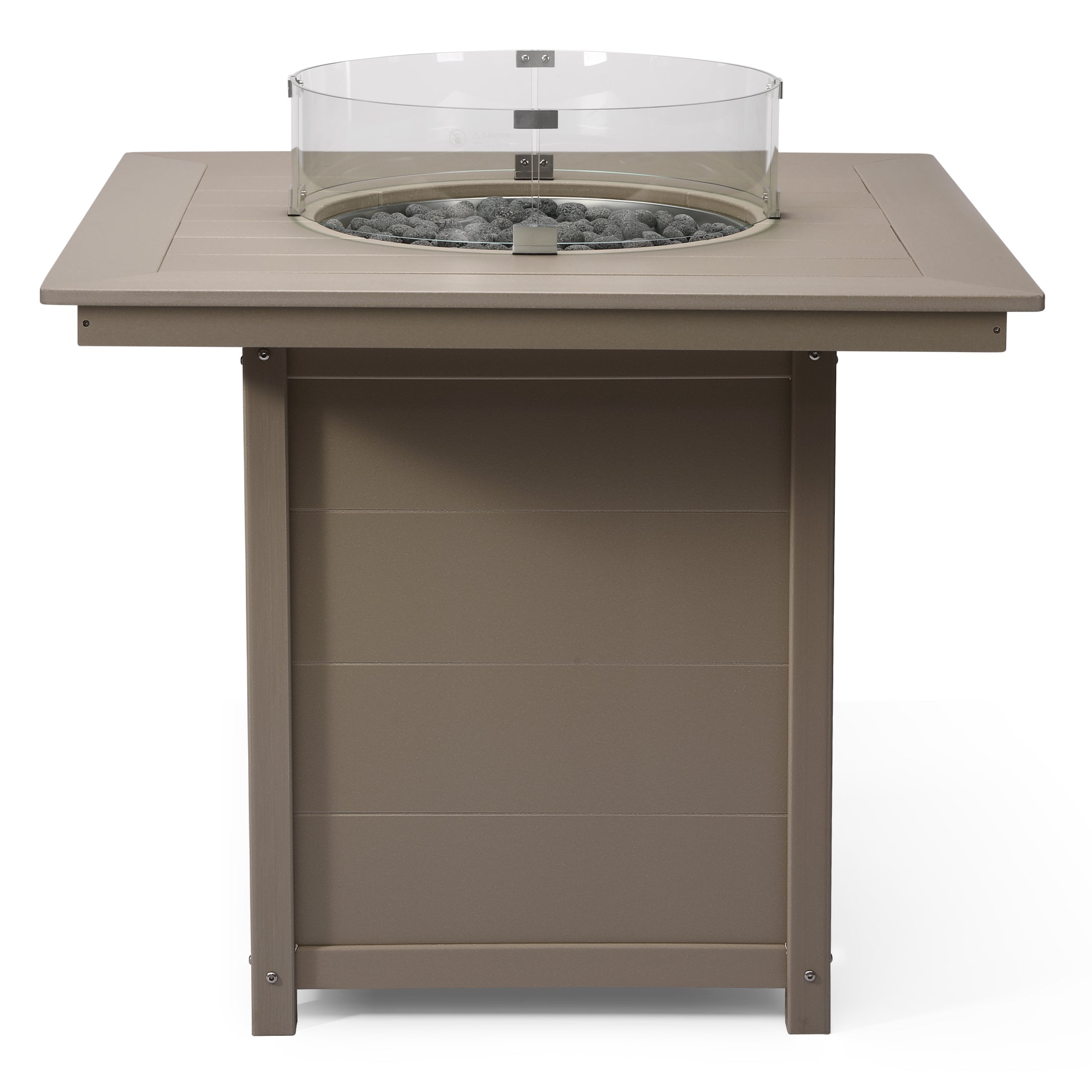 Helios 42" Modern Outdoor Patio Gas Propane Square Fire Pit Table