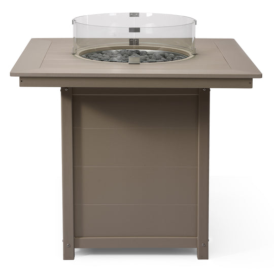 Helios 42" Modern Outdoor Patio Gas Propane Square Fire Pit Table