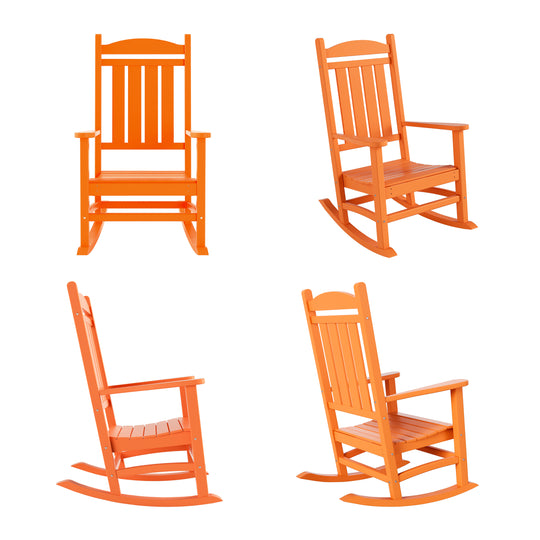 Malibu Outdoor Patio Poly Classic Porch Rocking Chair (Set of 4)