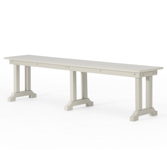 Malibu 65" Outdoor Patio Trestle Dining Bench