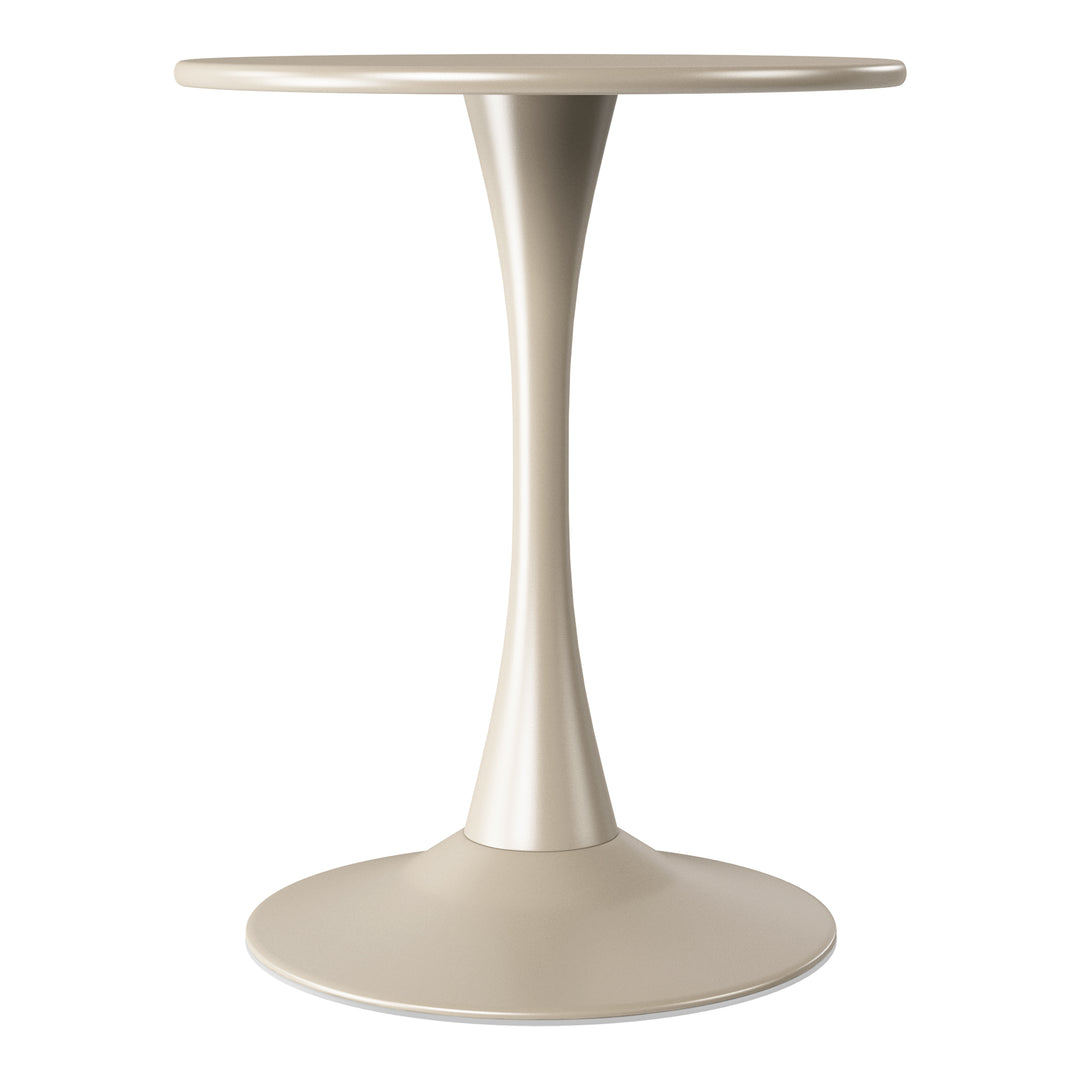 Playa 23.5" Round Outdoor Indoor Metal Cocktail Dining Table