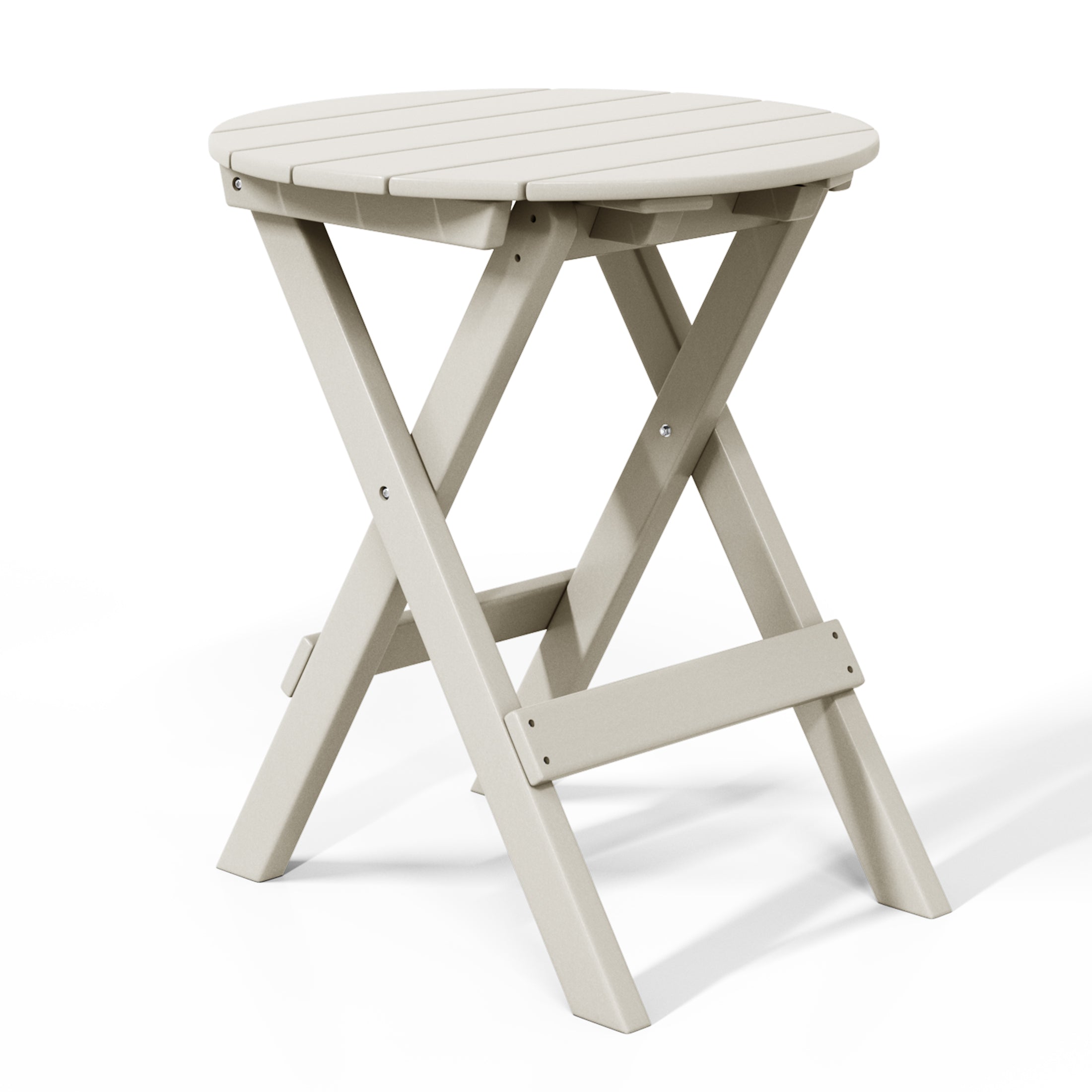 Malibu HDPE Outdoor 24.5 Inch Round Portable Folding Patio Dining Table