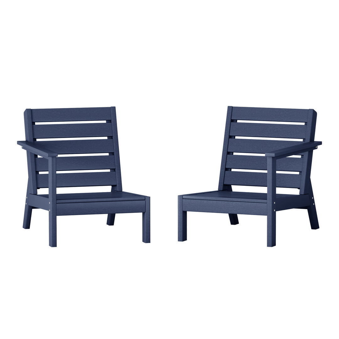 Avalon Outdoor Patio HDPE Deep Seating Sectional Loveseat