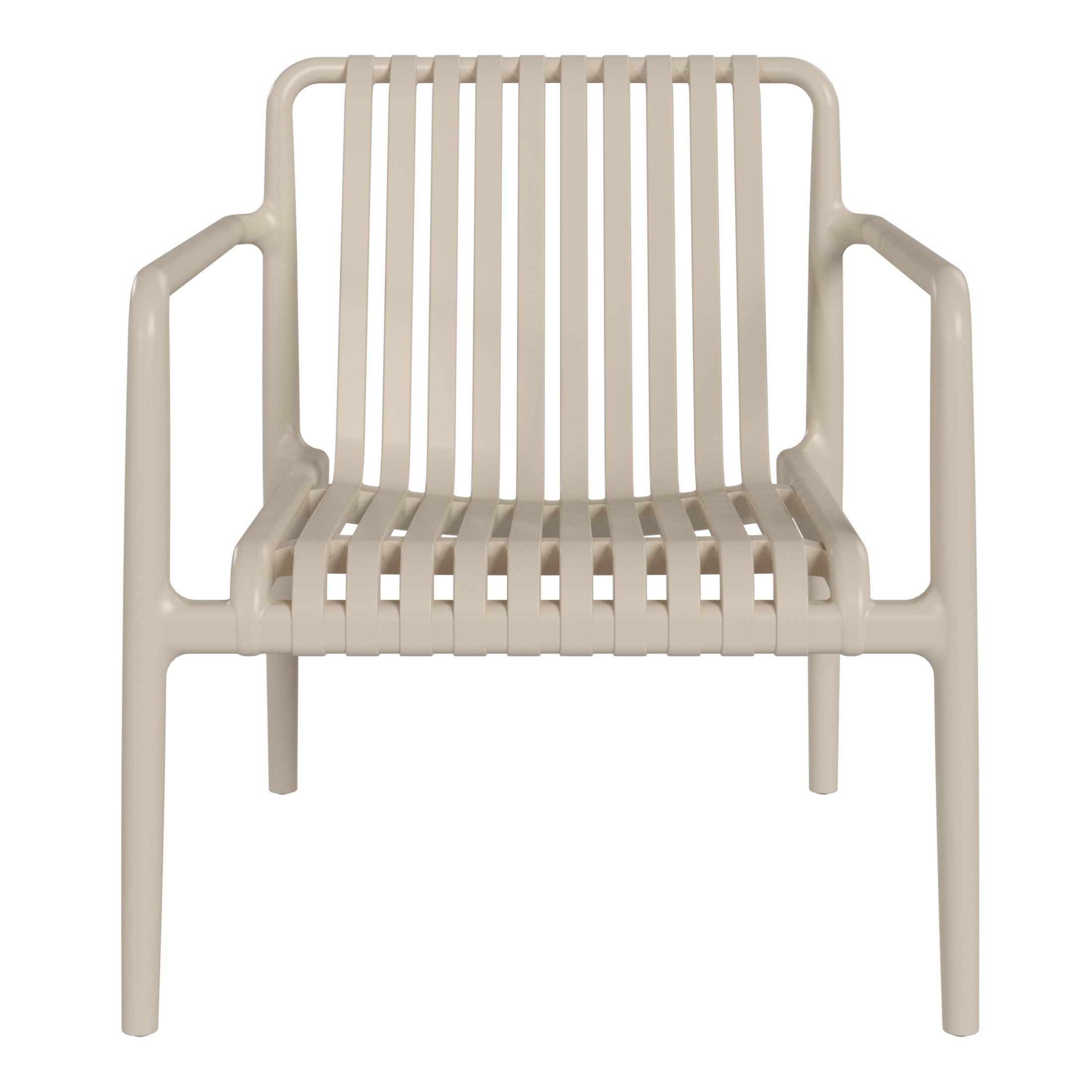 Playa Outdoor Modern Stackable Plastic Patio Club Armchairs (Set of 2)