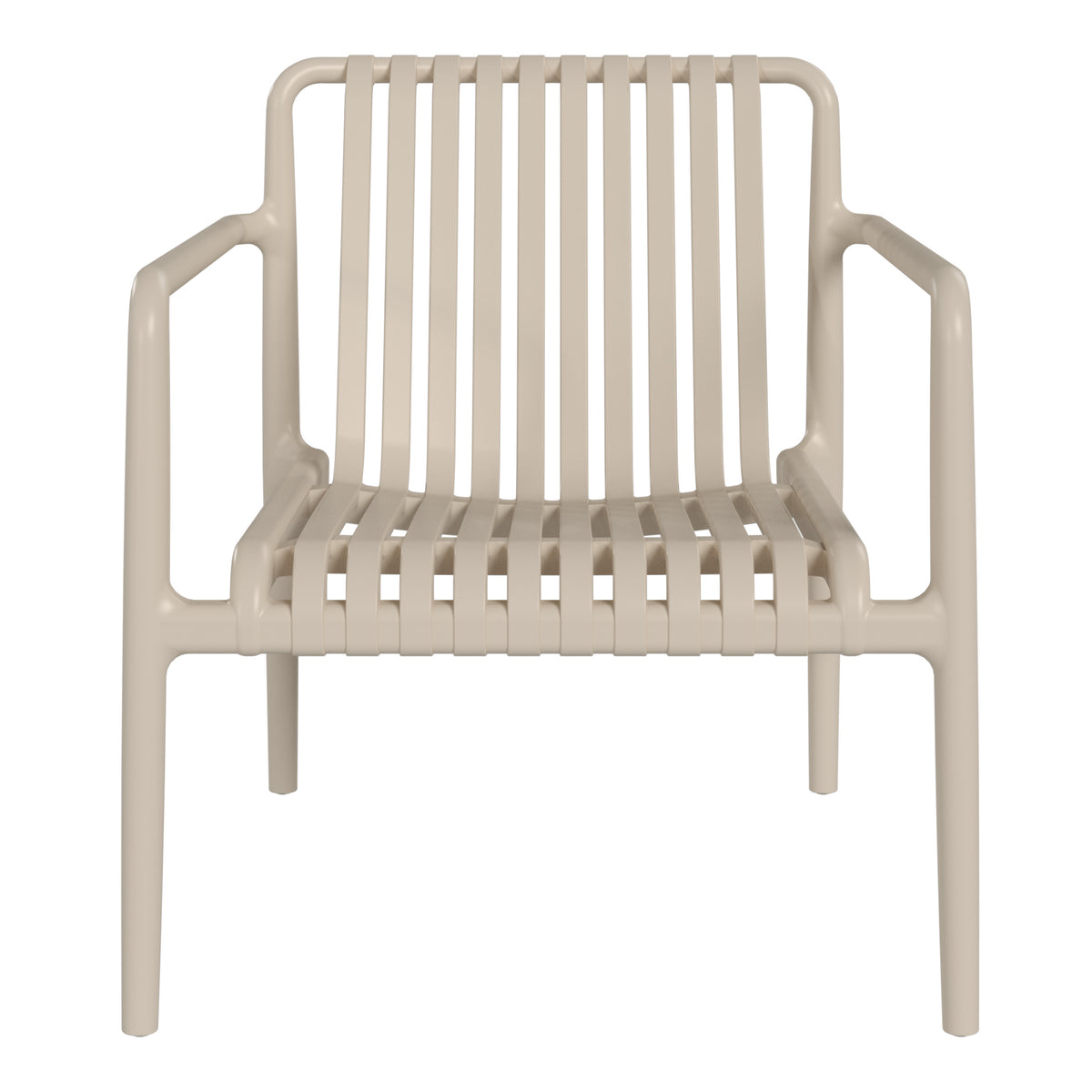 Playa Outdoor Modern Stackable Plastic Patio Club Armchairs (Set of 2)