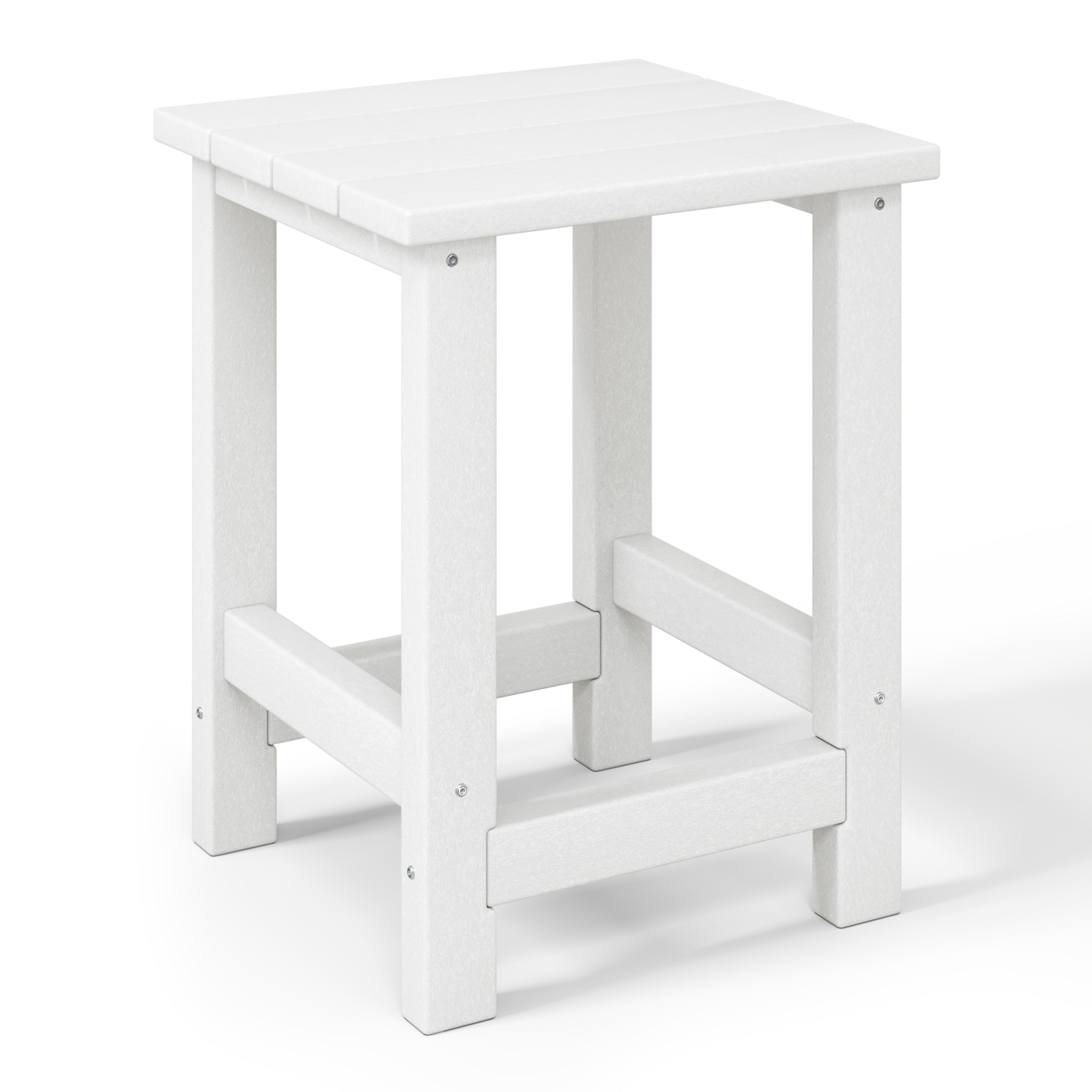 Ashore 3-Piece Kids HDPE Modern Adirondack Chairs Set with Square Side Table and Cup Holders