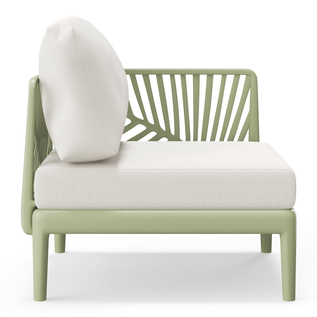 Playa Modern Outdoor Polypropylene Resin Right Arm Facing Deep Seating Sectional Chair