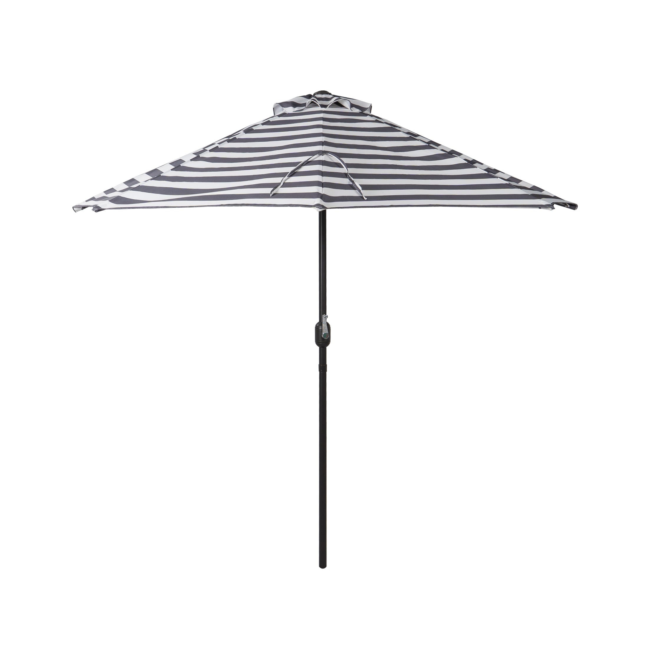 Lanai 9 ft. Aluminum Half Market Crank Lift Patio Umbrella