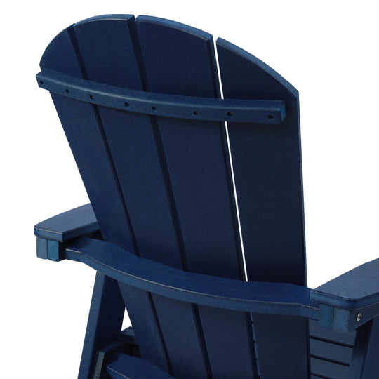 Malibu Outdoor HDPE Swivel Adirondack Patio Dining Chair With Cup Holder