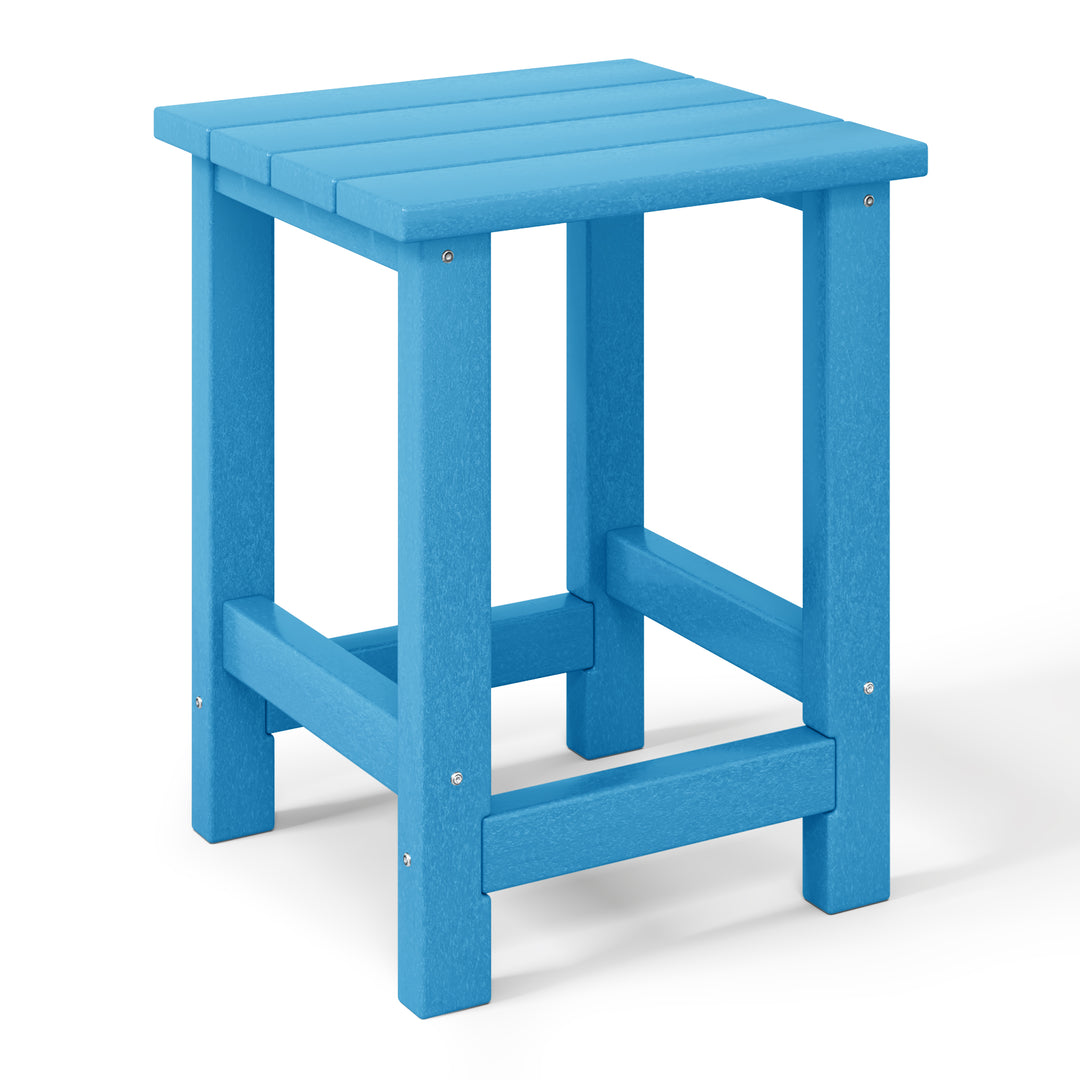 Malibu Kids Outdoor Patio Furniture HDPE Adirondack Square Side Table
