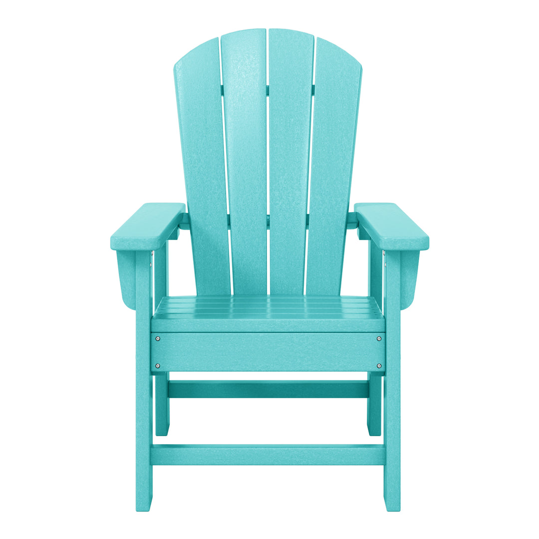 Malibu Kids Outdoor HDPE Adirondack Plastic Patio Chair