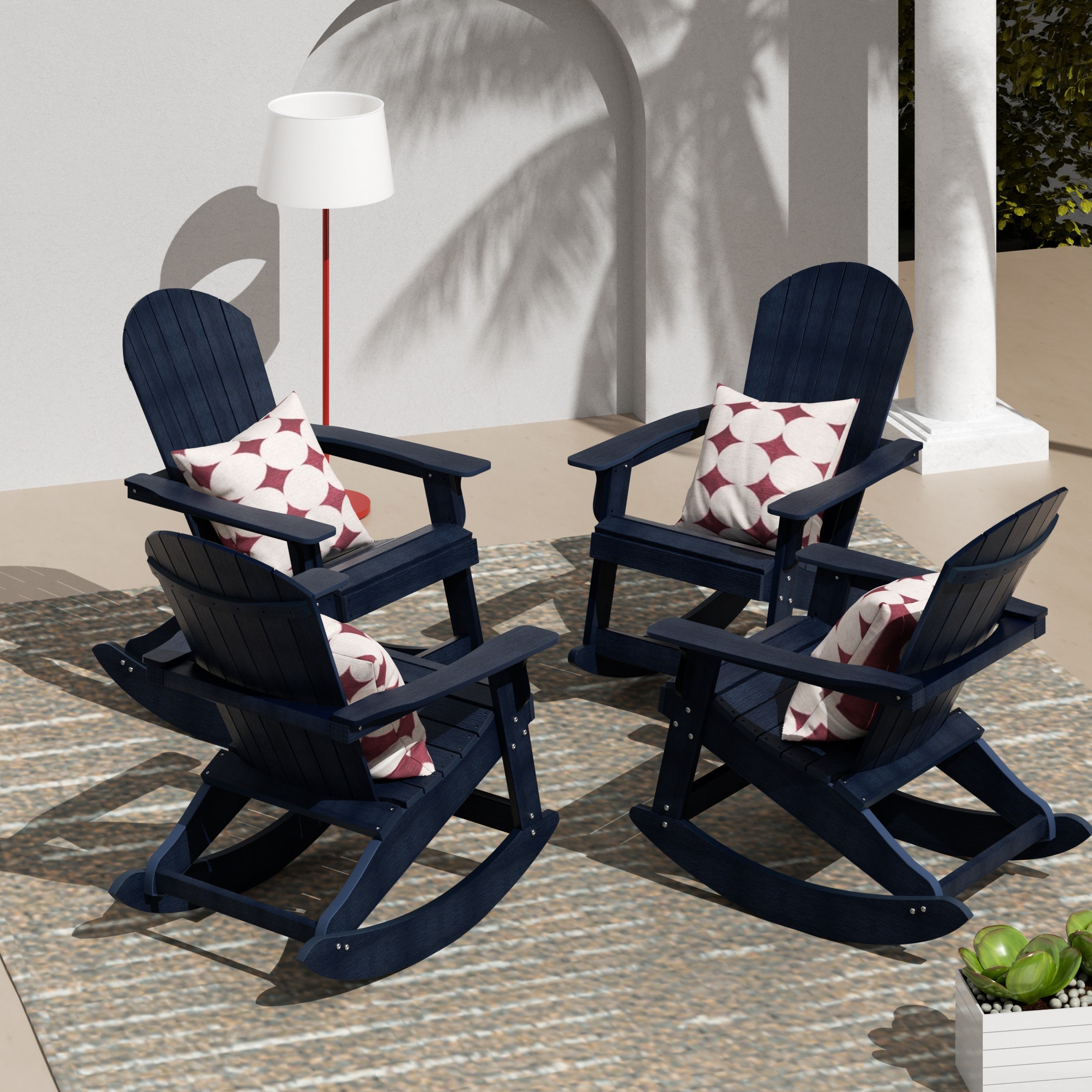 Tuscany Outdoor Rocking Adirondack Chair (Set of 4)