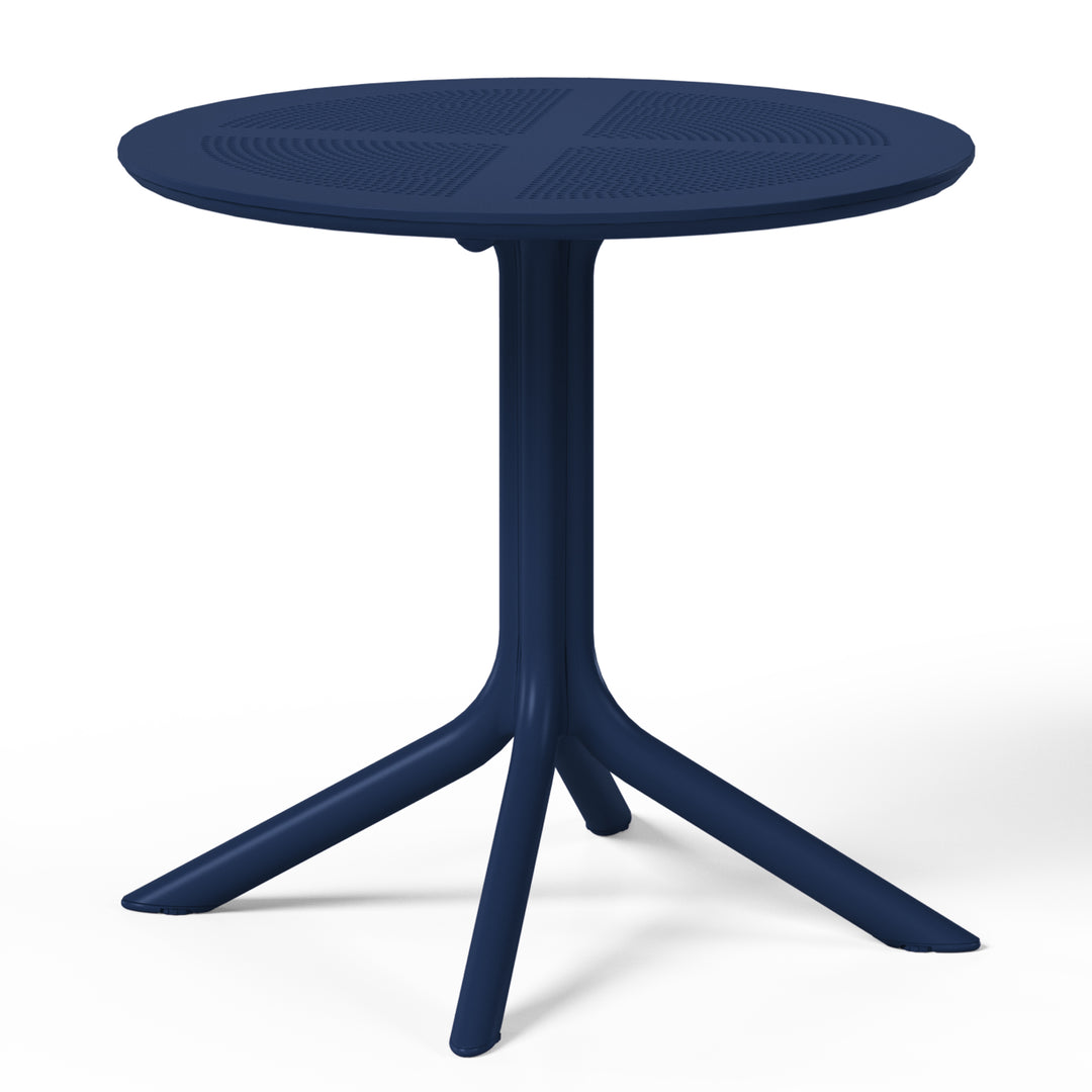 Playa 31.5" Round Plastic Outdoor Patio Dining Table for 4