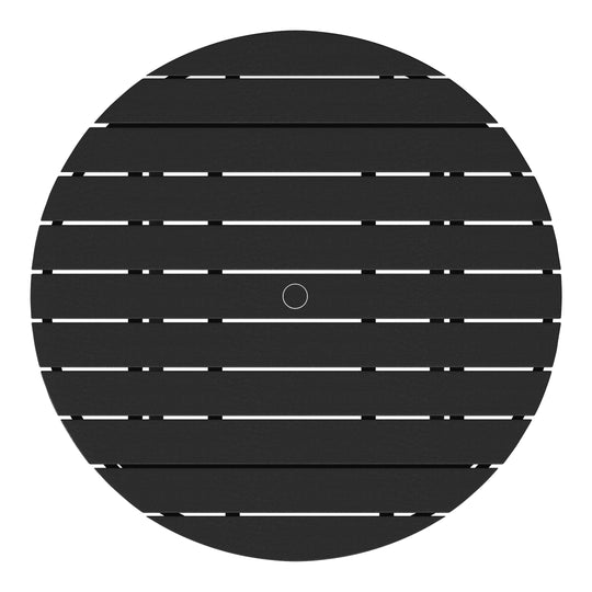 Malibu Low Outdoor HDPE Round Patio Coffee Table