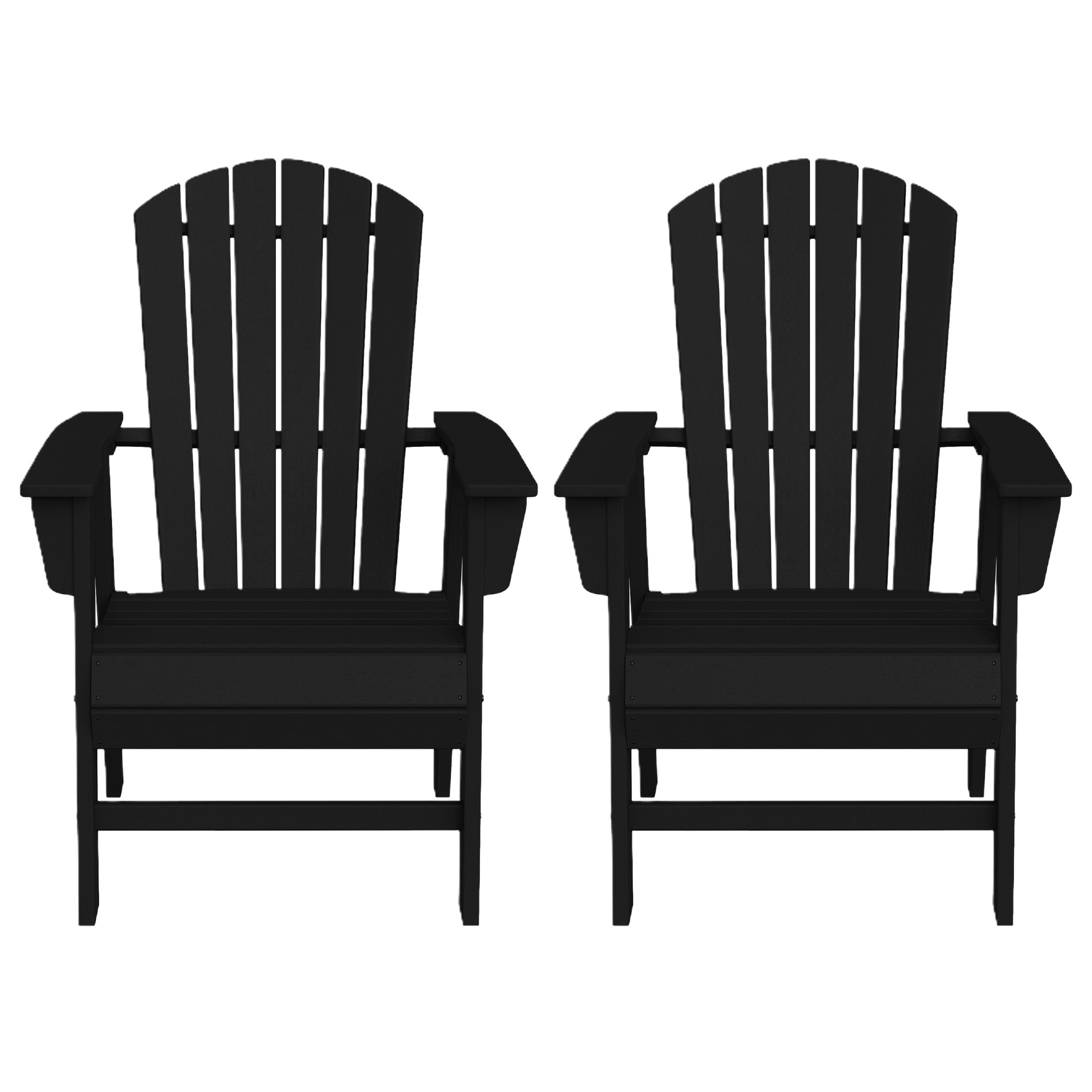 Dylan Outdoor Modern HDPE Adirondack Patio Dining Chairs (Set of 2)