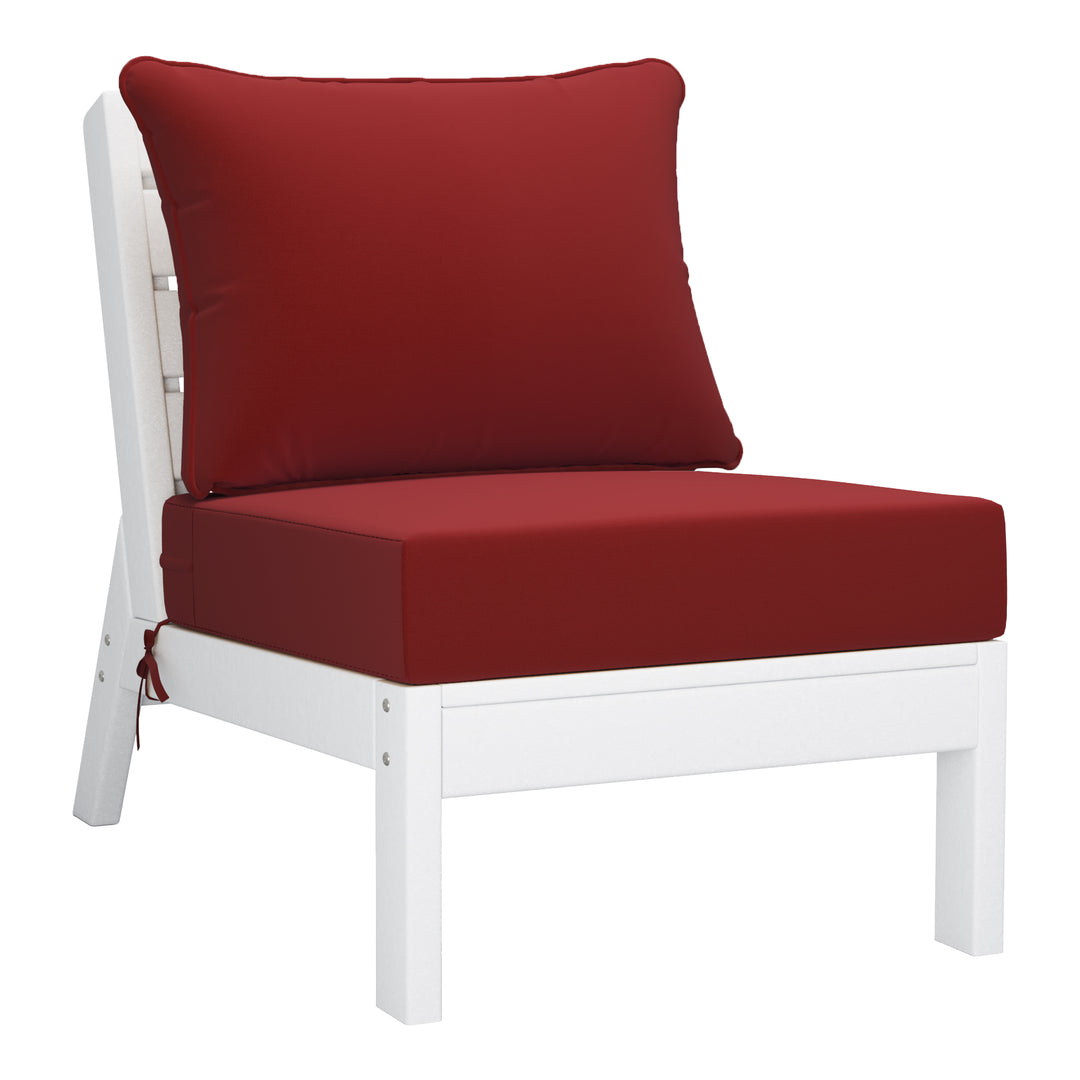Avalon Outdoor Patio HDPE Sectional Sofa with Patio Cushions