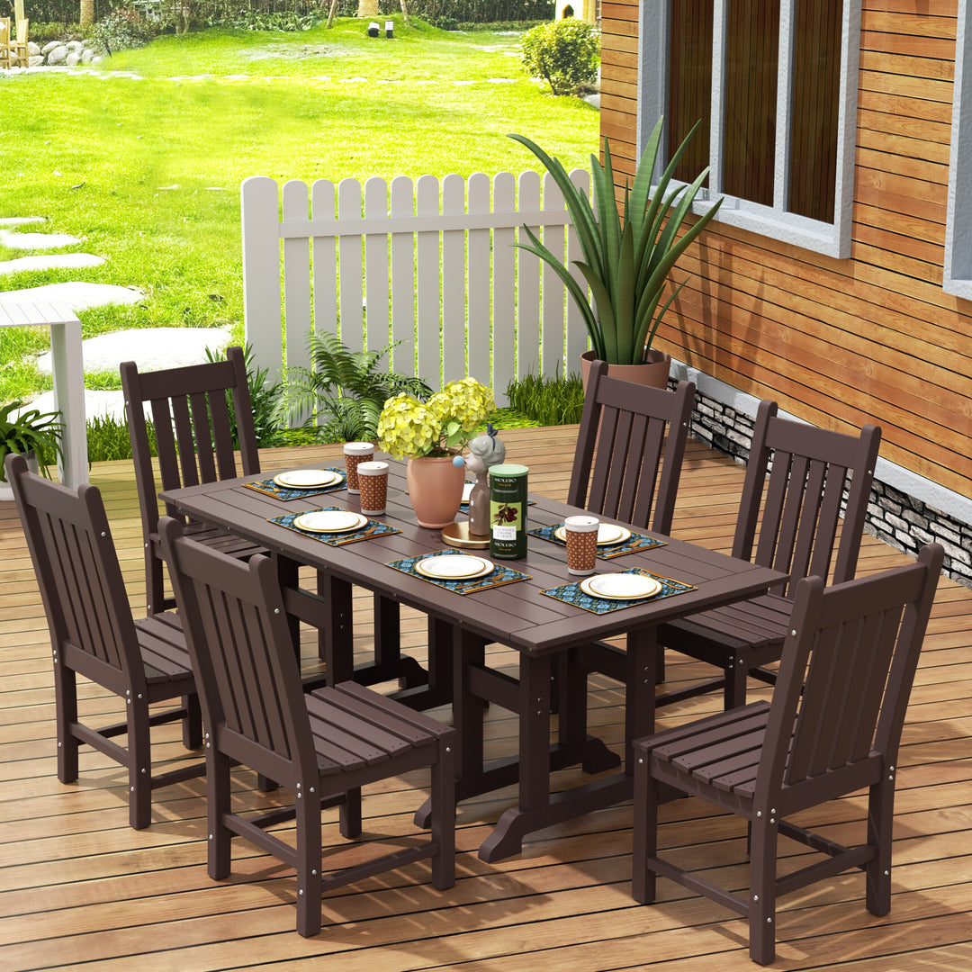 Malibu 7 Piece Outdoor Patio Dining Set Outdoor Table and Chair Set