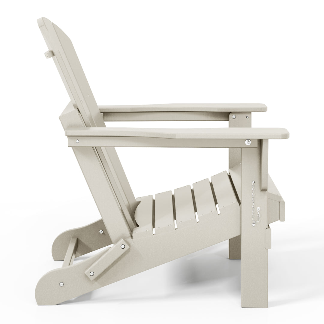 Malibu 4-Piece set outdoor folding Poly Adirondack chair
