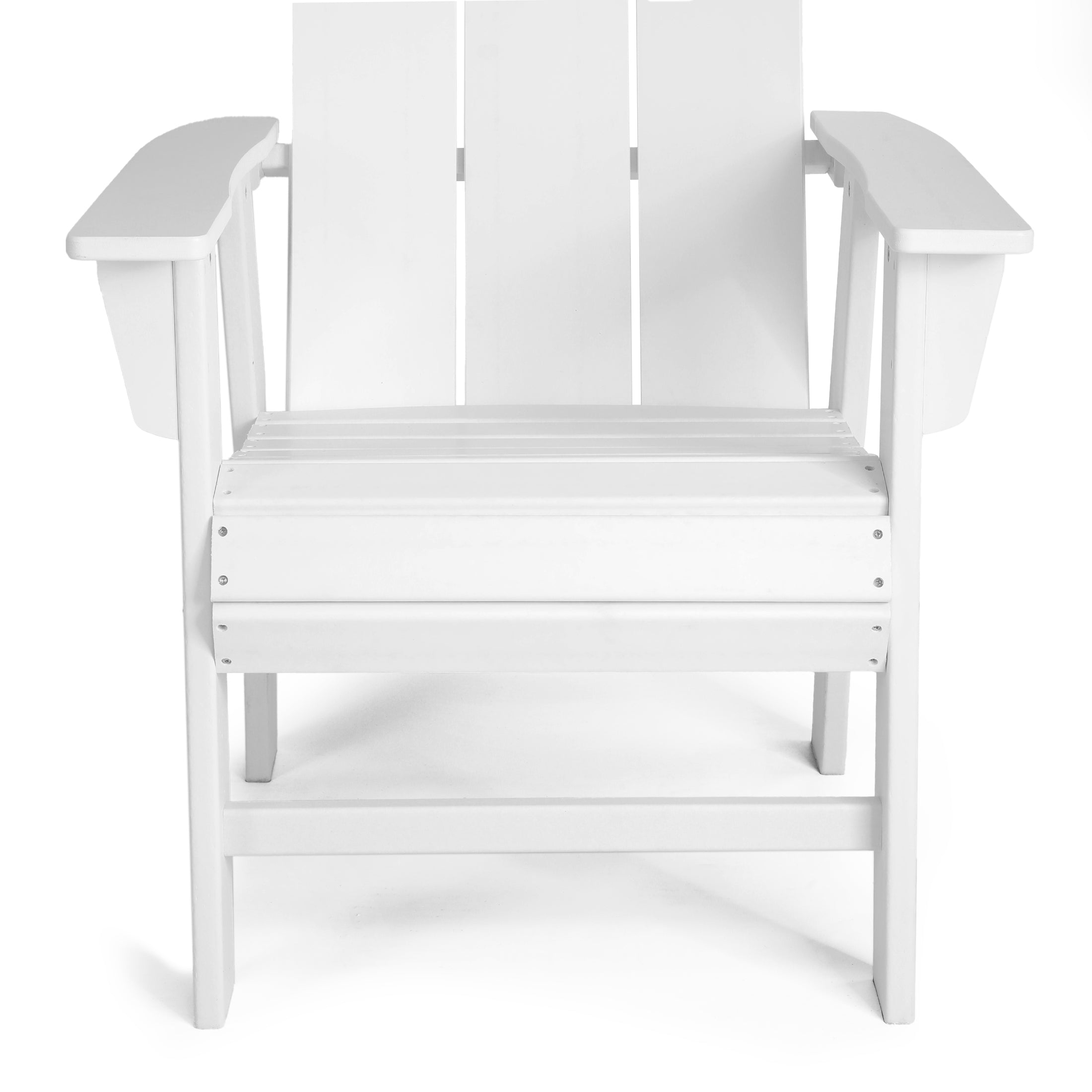Ashore Outdoor Patio HDPE Plastic Modern Adirondack Dining Chairs (Set of 2)