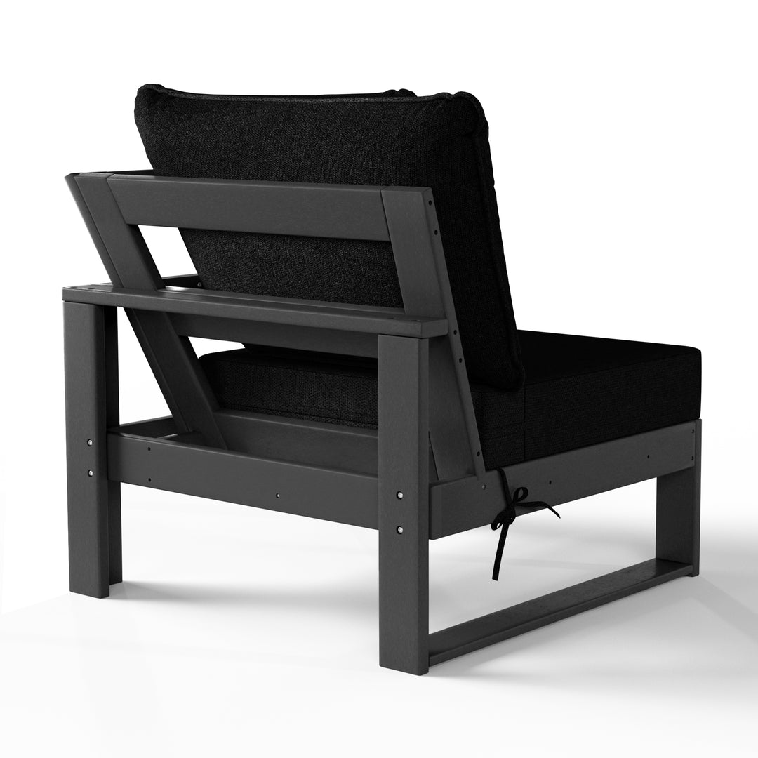 Outdoor HDPE Sectional Corner Sofa Seat with Water-Proof Cushions