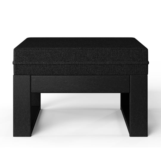 Montara Outdoor HDPE Patio Ottoman with Waterproof Olefin Cushions