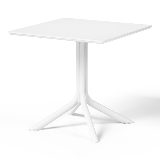 Playa Modern 5-Piece Resin Patio Dining Table Set with Stackable Patio Dining Chairs