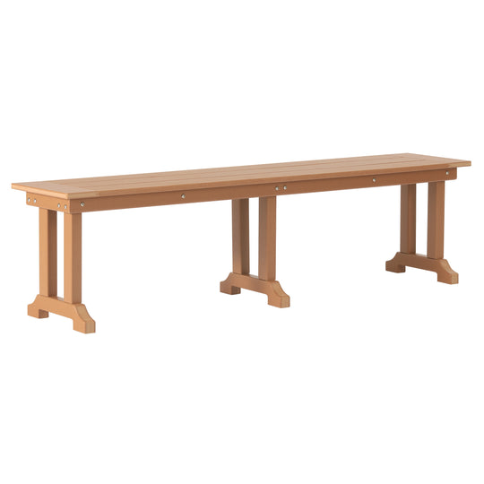 Ashore 6 Piece Outdoor Patio Dining Table and Armchair Dining Bench Set