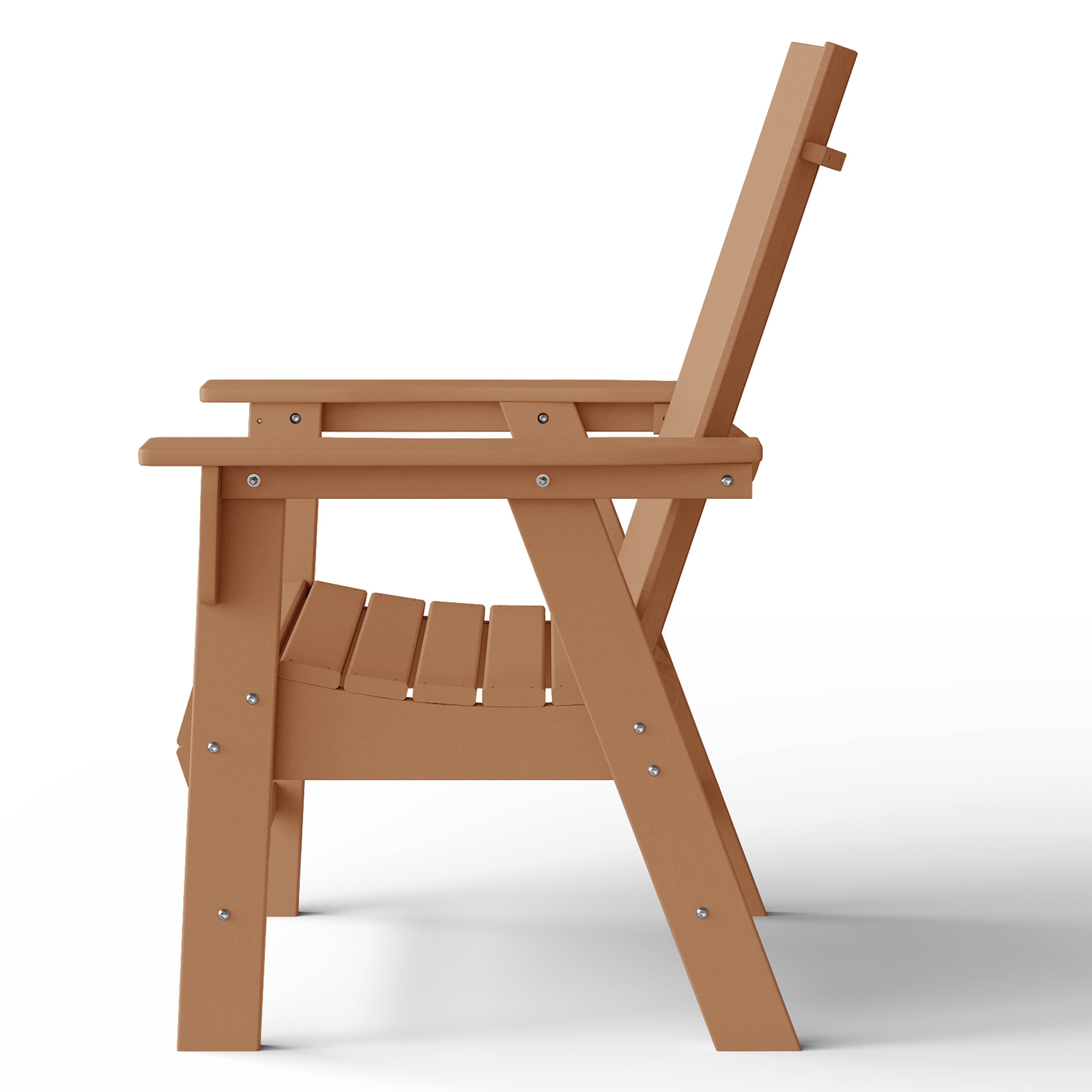 Ashore Outdoor Patio HDPE Plastic Modern Adirondack Dining Chairs (Set of 2)