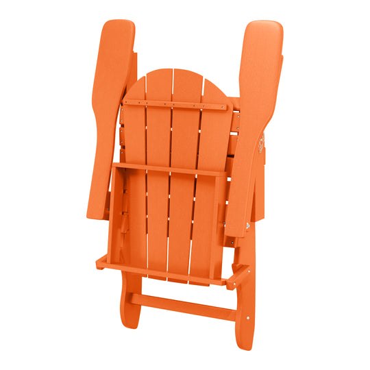 Malibu HDPE Outdoor Patio Folding Poly Adirondack Chair