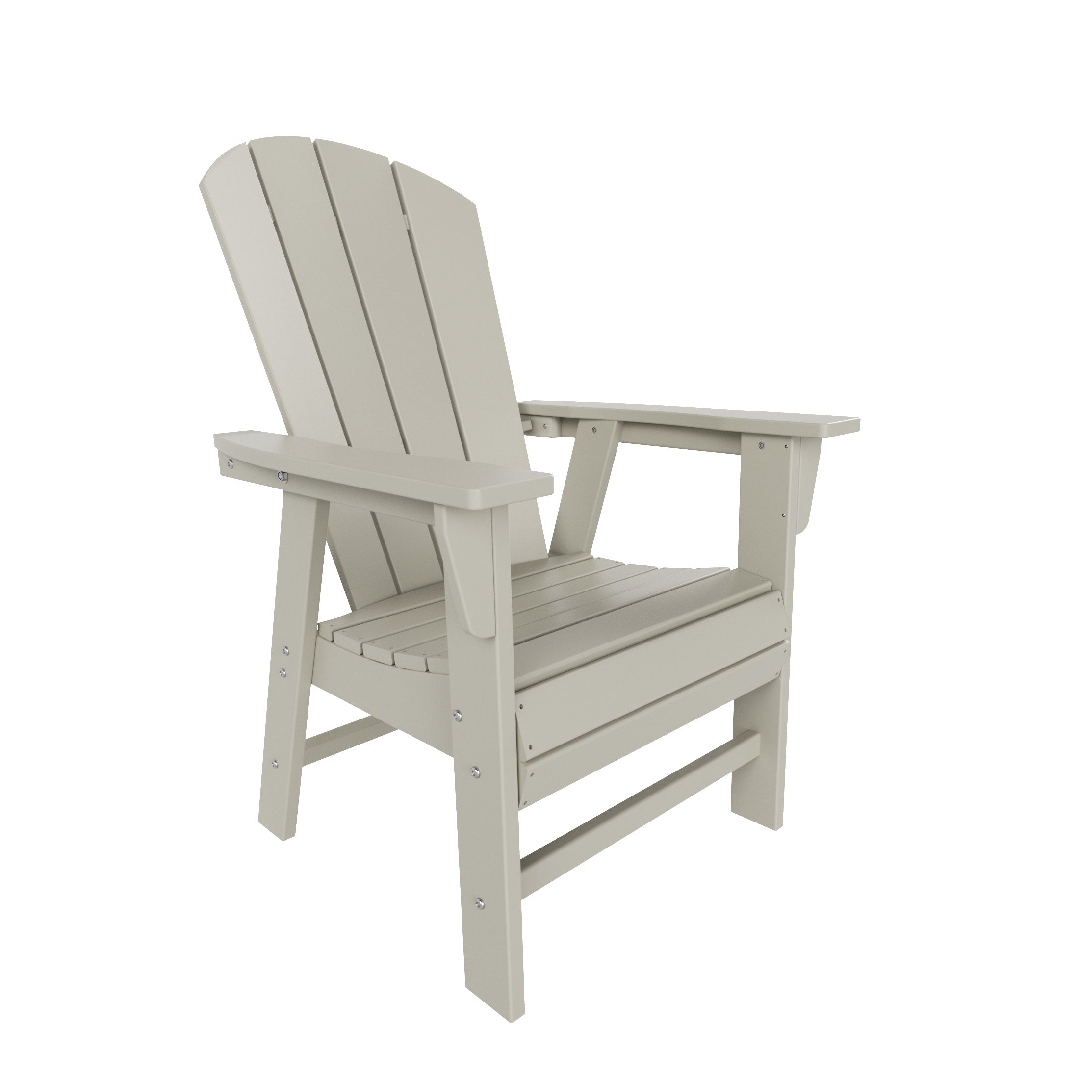 Malibu 5 Piece Outdoor Patio Dining Round Table and Curved Back Armchair Set