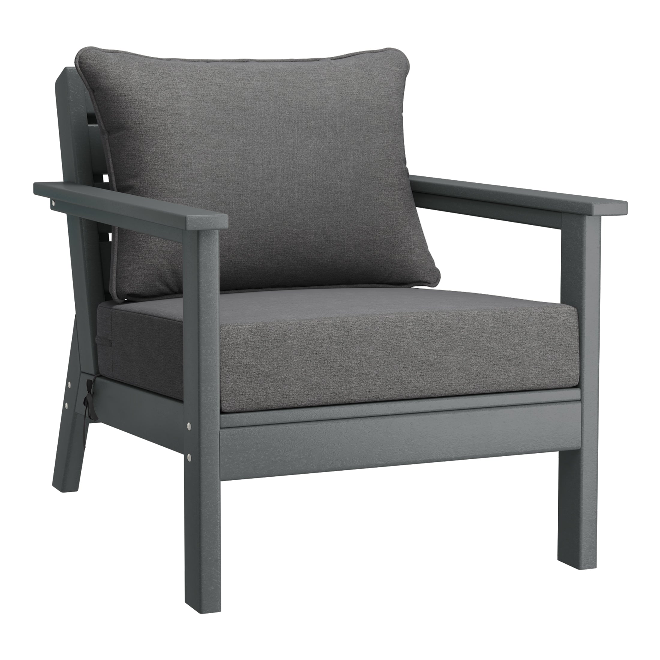 Avalon Outdoor 6-Piece Modular Sectional Patio Furniture Sofa Set in Gray Frame