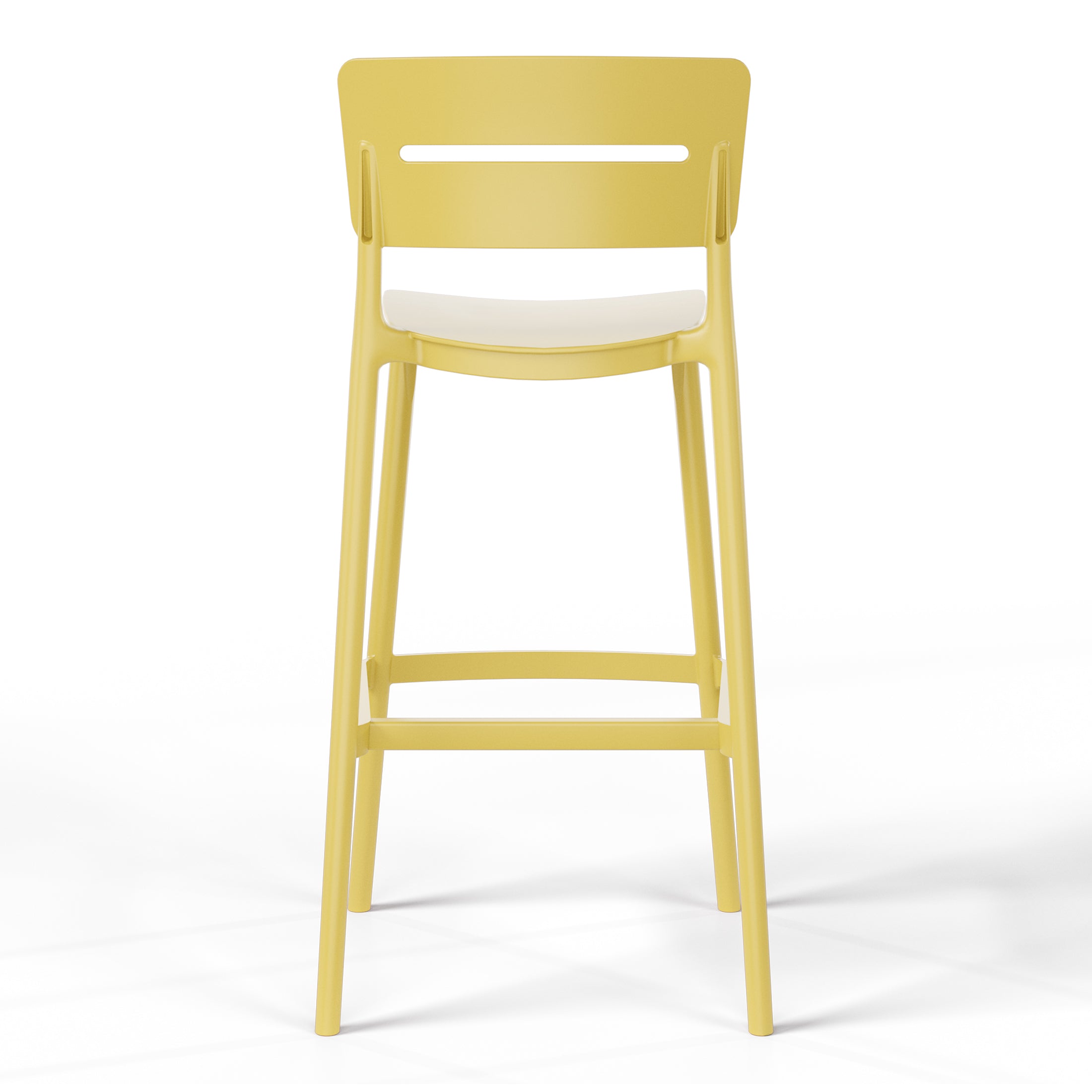 Playa Stackable Polypropylene Resin Plastic Outdoor Patio Bar Stools (Set of 2)