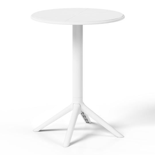 Playa 23.5" Outdoor Polypropylene Resin Round Patio Bistro Dining Table for 2