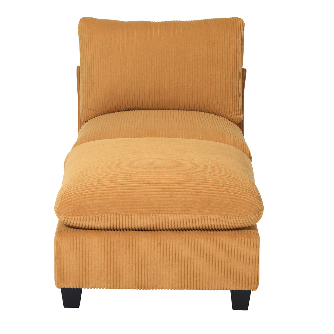 Hearthside 68.5" Corduroy Upholstered Indoor Chaise Lounge Chair