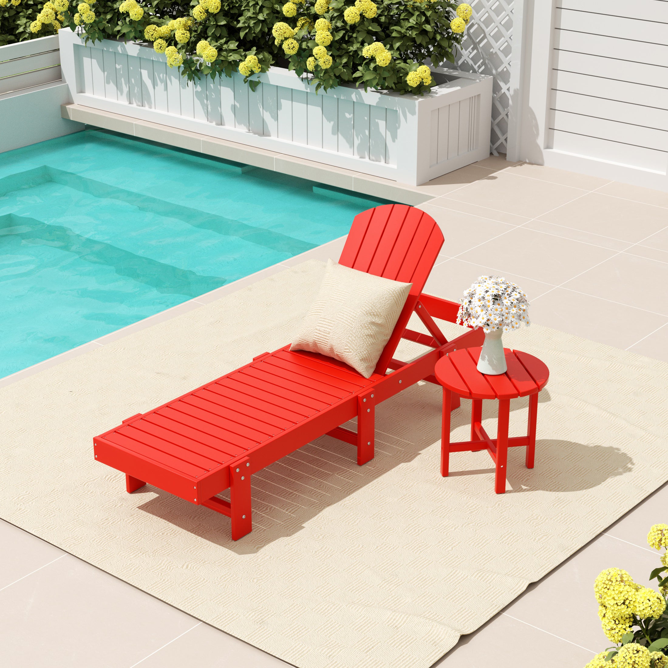 Dylan 2 Piece Poly Reclining Chaise Lounge