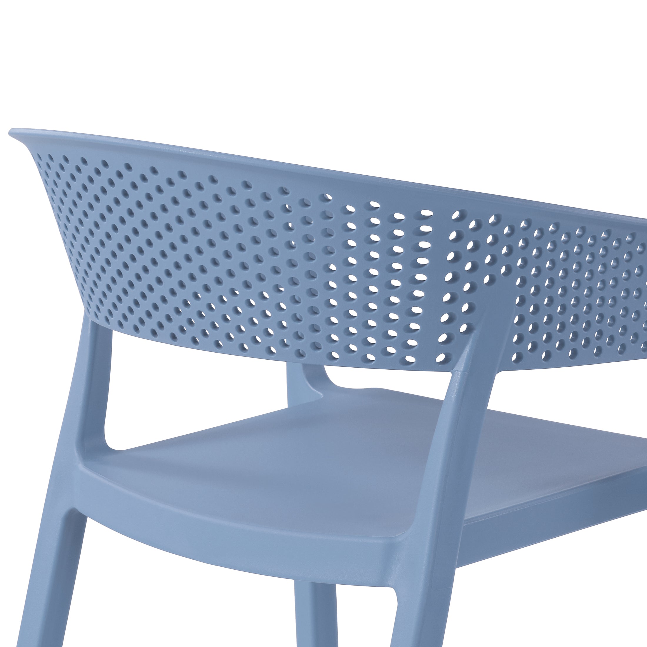 Playa 5-Piece Outdoor Metal Frame Square Dining Table Patio Set with Stackable Patio Dining Chairs