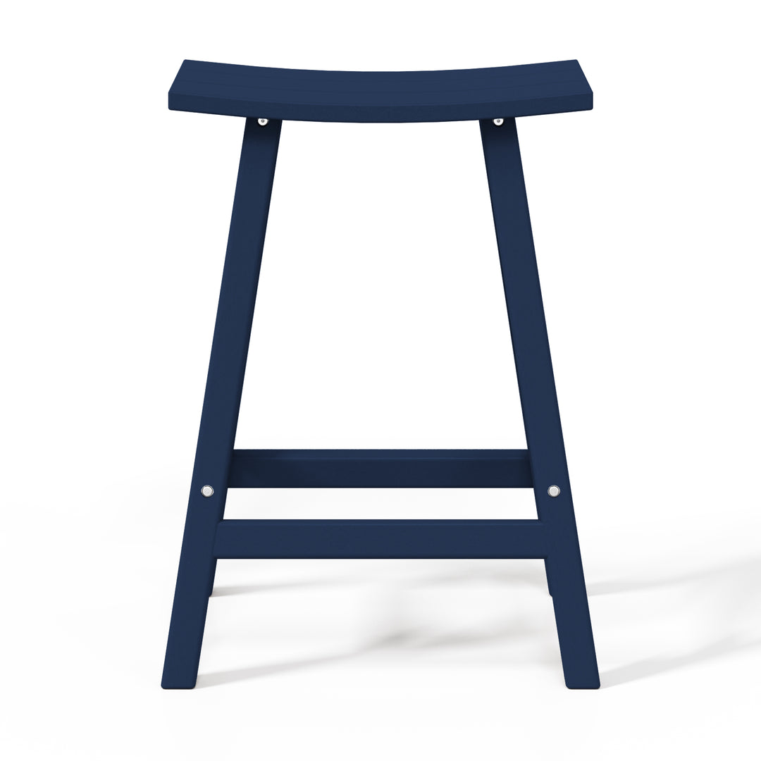 Malibu 24" height Outdoor / Patio Saddle bar stool