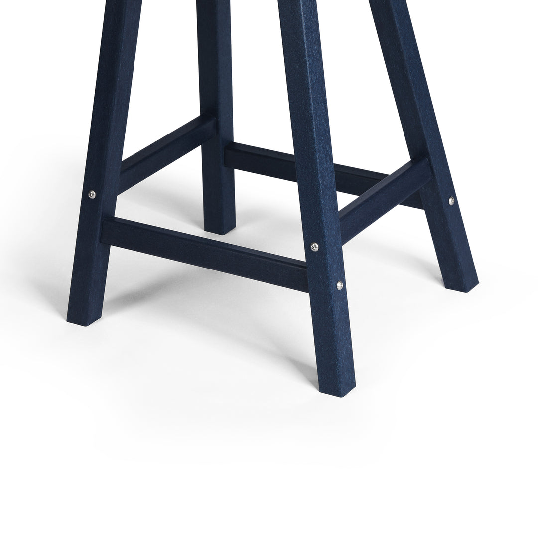 Malibu 24" HDPE Outdoor Patio Counter Height Bar Stools (Set of 2)